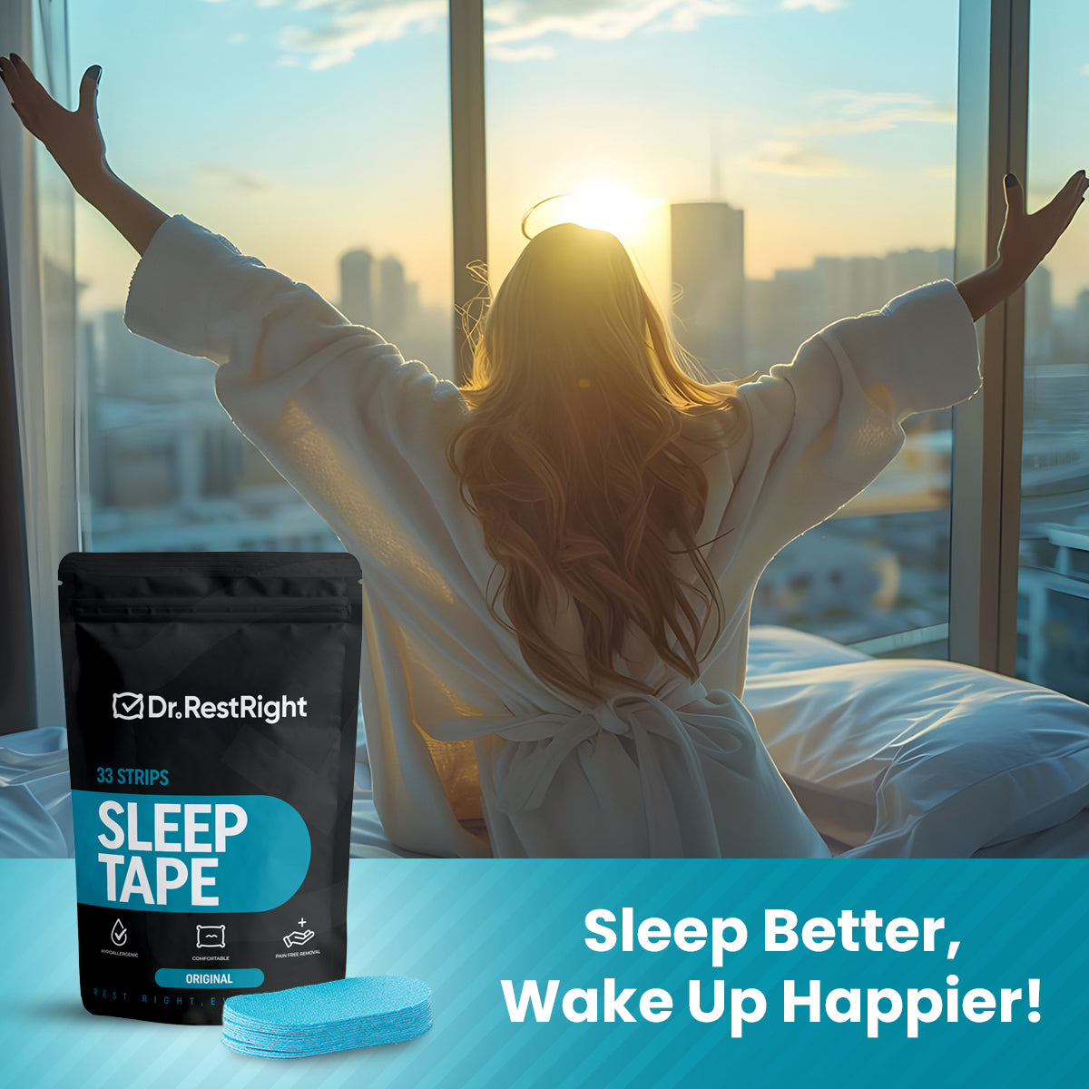 Mouth Tape for Snoring, CPAP, Sleep Apnea & Mouth Breathers.