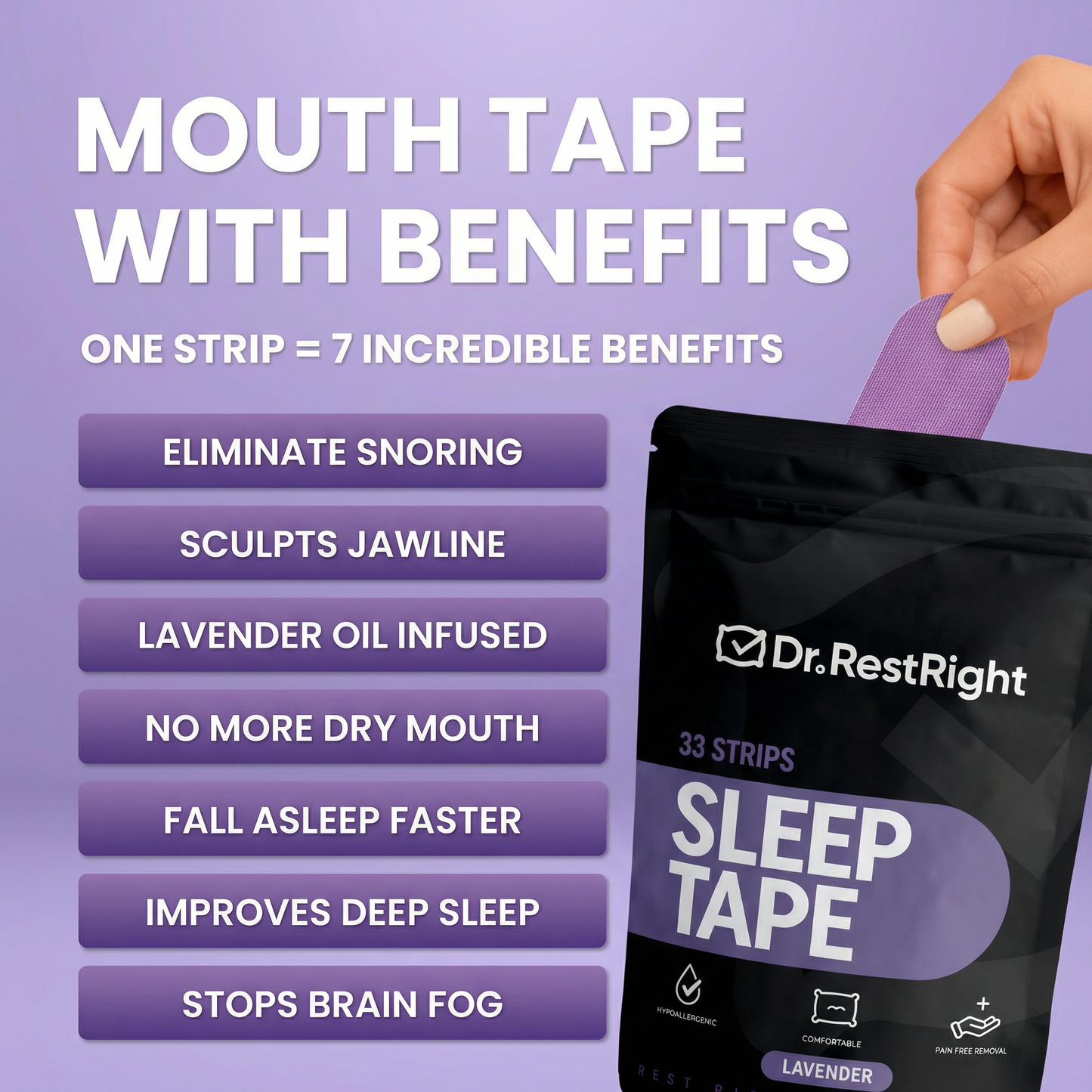 Lavender Infused Mouth Tape